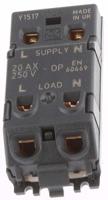 k4917-whi MK Electric 1 Way White Emergency Lighting Switch Grid Module 20A, Grid Plus Series
