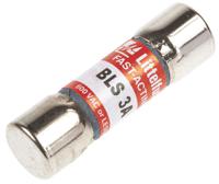 0bls003t Littelfuse Multimeter Fuse, 3A, 600V, 10.31 (Dia.) x 34.925mm, 10.31mm