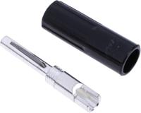 103-7621 RS PRO Black Male Banana Plug, 4 mm Connector, Solder Termination, 10A, 50V, Nickel Plating