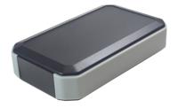 wh145-33-n-bl Takachi Electric Industrial WH Series Black, Grey ABS Handheld Enclosure, Integral Battery Compartment, 88 x 146 x 33mm