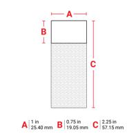tht-75-427-3 Brady B-427 on White, Transparent Cable Labels, 25.40 mm Width, 57.15mm Label Length