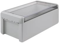 96025235-b-221309-pc-v0-g-7035 Bopla Bocube Series Light Grey Polycarbonate V0 Enclosure, IP66, IP68, IK07, Transparent Lid, 231 x 125 x 90mm