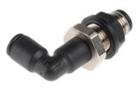 3139-06-00 Legris LF3000 Series Bulkhead Tube-to-Tube Adaptor, Push In 6 mm to Push In 6 mm, Tube-to-Tube Connection Style