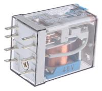 553290480040 Finder Plug In Power Relay, 48V dc Coil, 20A Switching Current, DPDT