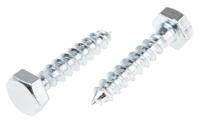 825-039 RS PRO Hex Coach Screw, Steel Bright Zinc Plated, 10mm x 50mm