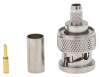 j01000a1256 Telegartner, Plug Cable Mount BNC Connector, 50Ω, Crimp Termination, Straight Body