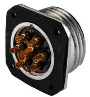 sl-em-37-y Amphenol Socapex Circular Connector, 7 Contacts, Panel, Standard Connector, Socket, Male, IP67, SL61 Series