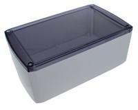 csactt003 CAMDENBOSS 1102 Series Grey ABS Enclosure, IP54, Transparent Lid, 125 x 75 x 50mm