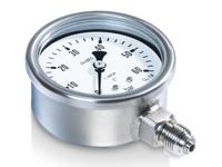 mex3-d20b19 Bourdon G 1/4 Analogue Pressure Gauge 4bar Bottom Entry 63mm Outside Diameter