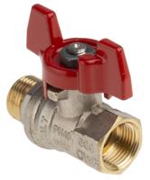 733-5215 RS PRO Brass Full Bore, 2 Way, Ball Valve, Threaded, BSPP 3/8in, 40 → 30bar Operating Pressure