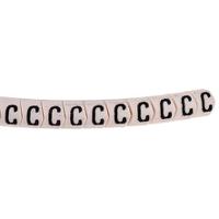 901-10584-909-3118-pvc HellermannTyton HGDC Slide On Cable Markers, Black on White, Pre-printed "C", 2 → 5mm Cable, 901-10584