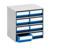 0830-6 Treston 8 Drawer Storage Unit, Plastic, 395mm x 400mm x 300mm, Blue