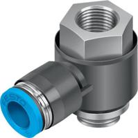 qstf-g18-6 Festo Tee Threaded Adaptor, G 1/8 Female to Push In 6 mm, Threaded-to-Tube Connection Style, 186200