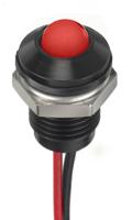 132-9128 RS PRO Red Panel Mount Indicator, 1.8 → 3.3V dc, 8mm Mounting Hole Size, Lead Wires Termination, IP67