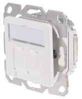 422-6060 RS PRO Cat5e 2 Way RJ45 Face Plate