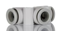 kq2t06-00a SMC KQ2 Pneumatic Tee Tube-to-Tube Adapter, Push In 6 mm x Push In 6 mm x Push In 6 mm