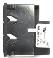 kmf1111111 Schurter 1A, 250 V ac Male Snap-In Filtered IEC Connector 2 Pole KMF1.1111.11, Solder 2 Fuse
