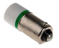 208-655 RS PRO Green LED Indicator Lamp, 24V ac/dc, BA9s Base, 10mm Diameter, 1610mcd