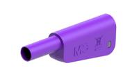 662025-26 Staubli Violet Plug Banana Plug, 4 mm Connector, Screw Termination, 32A, 600 → 1000V, Gold Plating