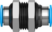 qss-12 Festo QSS Series Bulkhead Tube-to-Tube Adaptor, Push In 12 mm to Push In 12 mm, Tube-to-Tube Connection Style, 153161