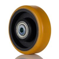 ftp-125x40-20-nl50 Tente Brown Polyurethane Corrosion Resistant Trolley Wheel, 800kg