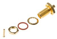j01151a0061 Telegartner, Jack Panel Mount SMA Connector, 50Ω, Solder Termination, Straight Body