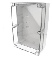 1554xa2gycl Hammond 1554 Series Light Grey Polycarbonate Enclosure, IP68, Clear Lid, 300 x 200 x 120mm
