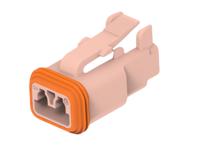 dt06-2s-te09 TE Connectivity, DT06-2S Automotive Connector Socket Brown Cable 2 Way, Cable Termination DT06-2S-TE09