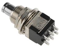 mpg-206-r KNITTER-SWITCH Push Button Switch, Momentary, Panel Mount, 12.5mm Cutout, DPDT
