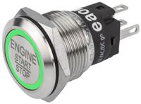 82-51531133b097 EAO 82 Series Illuminated Push Button Switch, Momentary, Panel Mount, 19mm Cutout, SPDT, Green LED, 240V, IP65, IP67