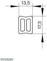 3-842-993-887-3000 Bosch Rexroth Profile Rail, 3000mm Length x 13.5mm Width x 17.3mm Height