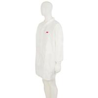 4440zs 3M White Unisex Visitor Coat, S
