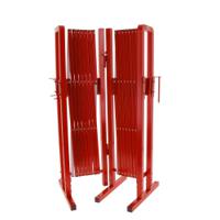 bar4000rb Viso Red & White Steel Extendable Barrier, 4m, White Tape