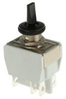 647nh2 APEM Toggle Switch, Panel Mount, (On)-Off-(On), DPDT, Tab Terminal