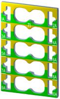 6es7193-6cp71-2aa0 Siemens Labeling Sheet for Use with 10 AUX Terminals