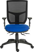 197-0400 RS PRO Blue Fabric Typist Chair, 150kg Weight Capacity