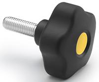 169973-c9 Elesa 169973-C9 Black Hex Clamping Knob, M10, Threaded Stud