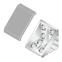 3842548861 Bosch Rexroth Angular Cover Cap, Connecting Component, Strut Profile 80 mm, Groove Size 10mm