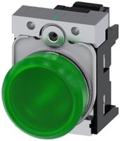 3su1153-6aa40-3aa0 Siemens, SIRIUS ACT 3SU11, Panel Mount Green LED Indicator, 22mm Cutout, Round, 110V ac