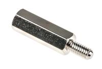 806-6720 RS PRO Standoff, M4 x M4 Thread, 20mm Body, Brass, Male/Female, 8mm Stud