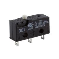 db1c-a1aa ZF Button Micro Switch, Solder Terminal, 6 A @ 250 V ac, SPDT