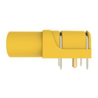 rs-sweb-8094-au-ge Schutzinger Yellow Female Banana Connector, 4 mm Connector, PCB Pins Termination, 24A, 1kV, Gold Plating