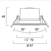 90016 Sylvania LED Spotlight, 240 V, 87 x 47 mm, 4.8 W