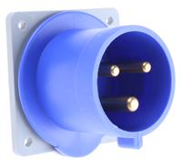 2cma193434r1000-232bu6 Amphenol Industrial, Tough & Safe IP44 Blue Panel Mount 2P + E Industrial Power Socket, Rated At 32A, 230 V