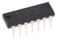 cd74hct14e Texas Instruments CD74HCT14E Hex Schmitt Trigger Inverter, 14-Pin PDIP
