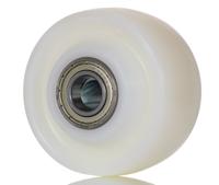 top100x50-20 Tente White Polyamide Low Roll Resistence Trolley Wheel, 1200kg
