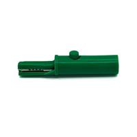 bu-272594 Mueller Electric Crocodile Clip 4 mm Banana Plug Connection, Nickel-Plated Steel Contact, 19A, Green