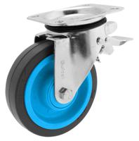 374562 Guitel Hervieu Braked Swivel Castor Wheel, 350kg Capacity, 160mm Wheel