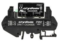dra1-cx240d5 Sensata Crydom DRA1-CX Series Solid State Interface Relay, 15 V dc Control, 5 A rms Load, DIN Rail Mount