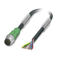 1522493 Phoenix Contact Male 8 way M12 to 8 way Free End Sensor Actuator Cable, 1.5 m